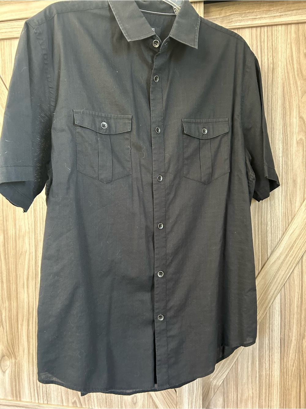 Alfani Men's Short-Sleeve Button-Down Shirt in Black